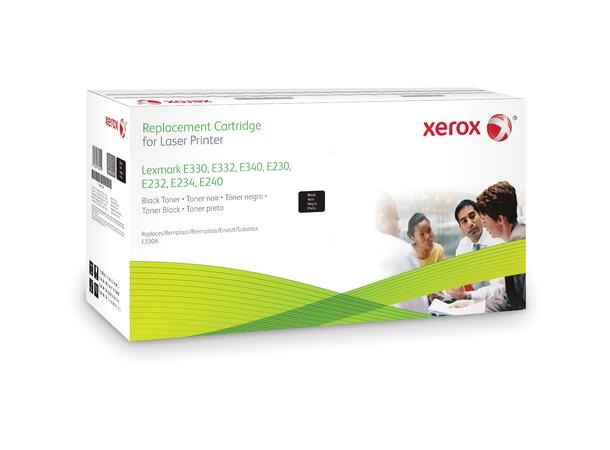 Xerox Lexmark toner E230/E232/E234/E240/ E330/E332/E340/E342, 2.500 ark ved 5 % 